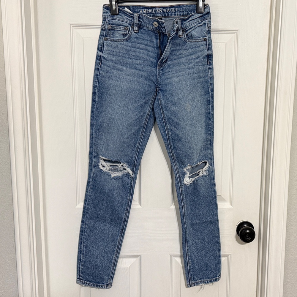 American Eagle Outfitters Blue Distressed Jeans